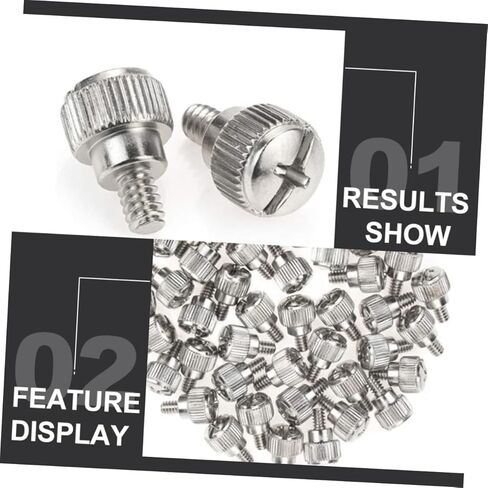 100pcs Knurled Thumbscrew Replacement Computer Case Screws Silver Side Panel Fixing Screws for Desktop PC Chassis Maintenance and Assembly in Saudi Arabia