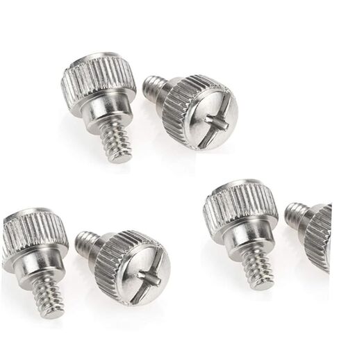 100pcs Knurled Thumbscrew Replacement Computer Case Screws Silver Side Panel Fixing Screws for Desktop PC Chassis Maintenance and Assembly in Saudi Arabia