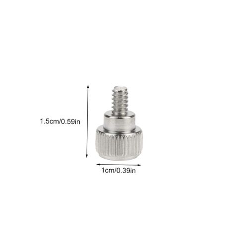 100pcs Knurled Thumbscrew Replacement Computer Case Screws Silver Side Panel Fixing Screws for Desktop PC Chassis Maintenance and Assembly in Saudi Arabia