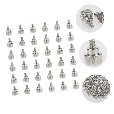 100pcs Knurled Thumbscrew Replacement Computer Case Screws Silver Side Panel Fixing Screws for Desktop PC Chassis Maintenance and Assembly in Saudi Arabia