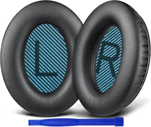 SOULWIT Earpads Replacement for Bose SoundTrue Around-Ear II (Sound True AE2) Headphones, Ear Pads Cushions with Soft Protein Leather and High-Density Foam - Black in Saudi Arabia