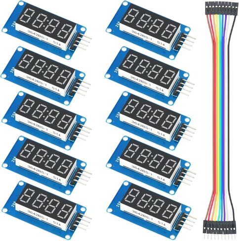 10 قطعة 4 أرقام 7 قطعة أنبوب رقمي شاشة LED سطوع قابل للتعديل متوافق مع شاشة Arduino in Saudi Arabia