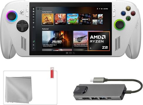 ASUS ROG Xbox-Ally 2TB SSD AMD Ryzen Z2 A CPU Gaming Handheld 7 بوصة تعمل باللمس 120 هرتز، Mytrix Hub، واقي الشاشة، 3 ملحقات: حزمة 4 في 1 in Saudi Arabia