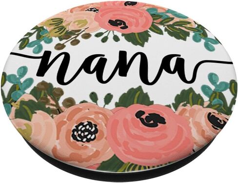Nana In Pink Rose & Teal Flowers PACM021d PopSockets PopGrip: Swappable Grip for Phones & Tablets PopSockets Adhesive PopGrip in Saudi Arabia