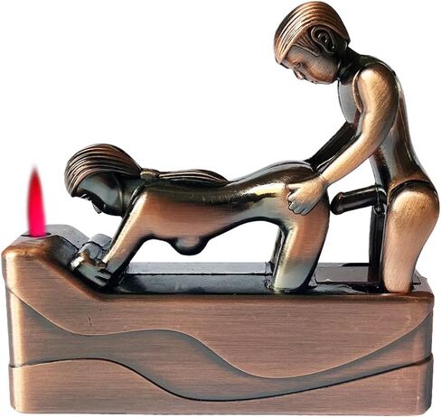 ولاعة شعلة نفاثة حمراء برونزية عتيقة، ولاعات باردة محمولة، ولاعة غاز البيوتان القابلة لإعادة الملء مقاومة للرياح، ولاعة شموع للتخييم والشواء والمطبخ (خالية من البيوتان) in Kuwait