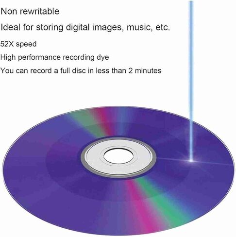 GOWENIC CD R 730MB CD Blanks, Ideal for Photo and Music Data Recording, 52x Speed Disc Blank CDs, Compatible with Most CD R Drives (10PCS) in Saudi Arabia