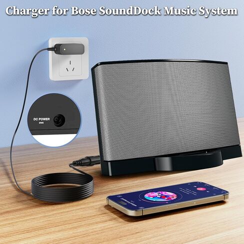 شاحن 18 فولت لـ Bose SoundDock Series II 2، Series 3 III 310583-1130 مصدر طاقة نظام الموسيقى الرقمي لـ PCS36W-208 293247-006 3105831300 310583-1200 محول تيار متردد لمكبر الصوت اللاسلكي in Kuwait