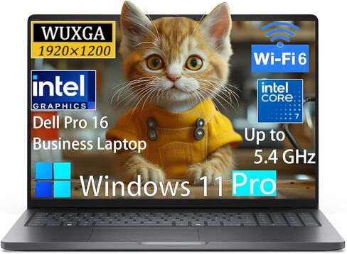 Dell Pro 16 Premium Business Laptop, 16" WUXGA 1920 x 1200p IPS Display, Intel Core 7 150U (10 cores, up to 5.4 GHz, Beat Latitude), 32GB DDR5 RAM, 1TB SSD,WiFi 6E, Bluetooth 5.3,Windows 11 Pro in Kuwait
