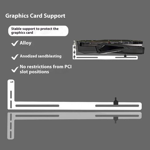 بطاقة الرسومات العمودية وحدة معالجة الرسومات GPU حامل بطاقة الفيديو المتدلي على شكل حرف L GPU للكمبيوتر المكتبي GPU قوس لحقيبة الكمبيوتر in Saudi Arabia