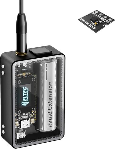 لوحة تطوير Heltec ESP32 LoRa V4 مع حافظة شاشة تعمل باللمس GPS 2800 مللي أمبير في الساعة هوائي بطارية ESP32 S3 SX1262 Chip Surport WiFi Blue Tooth LoRa للمنزل الذكي Meshtastic IoT in Kuwait