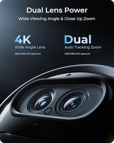 كاميرات REOLINK 4K مزدوجة العدسات تعمل بالطاقة الشمسية، لاسلكية خارجية/داخلية، مسار Argus + لوحة شمسية 6 وات، تتبع تكبير تلقائي، واي فاي 2.4/5 جيجا هرتز، رؤية ليلية ملونة، بدون اشتراكات، متوافق مع Home Hub in Saudi Arabia