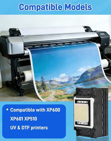 استبدال رأس الطباعة XP600 لطابعات UV DTF، رأس طباعة عالي الدقة بـ 6 ألوان لطابعات XP600 XP601 XP510، تدفق حبر سلس وفوهة مضادة للانسداد، مع قطعتين من كبل البيانات المسطح 29 دبابيس in Kuwait