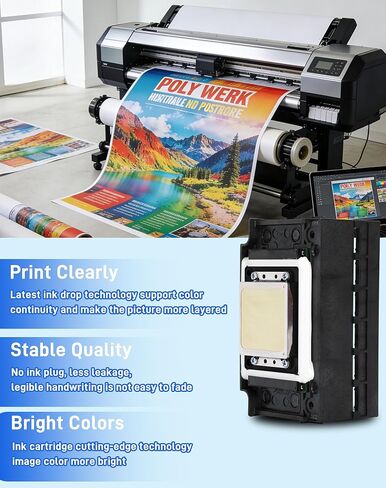 استبدال رأس الطباعة XP600 لطابعات UV DTF، رأس طباعة عالي الدقة بـ 6 ألوان لطابعات XP600 XP601 XP510، تدفق حبر سلس وفوهة مضادة للانسداد، مع قطعتين من كبل البيانات المسطح 29 دبابيس in Kuwait