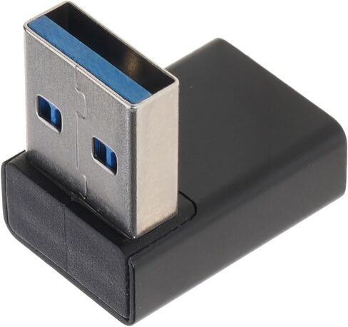 2 قطعة سبائك الألومنيوم USB3.0 ذكر إلى أنثى 90 درجة حتى أسفل محول الزاوية لنقل البيانات بسرعة تصل إلى 5 جيجابايت في الثانية موصل الزاوية اليمنى in Kuwait