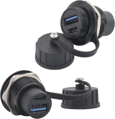 قطعتان من موصل USB-C 3.1 وUSB 3.0 أنثى إلى أنثى، ومحول تركيب لوحة USB A USB C مزدوج، ومقبس حاجز تغذية USB A & Type C مثبت في لوحة جهاز لوحة القيادة in Kuwait