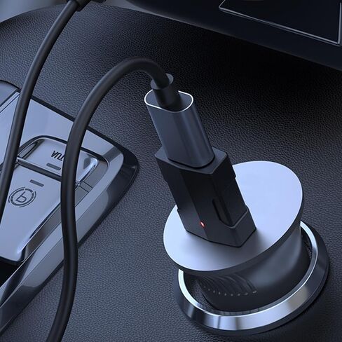 محول USB إلى USB من النوع C محول ذكر إلى أنثى لنقل البيانات بسرعة 10 جيجابت في الثانية مع ضوء LED للهواتف أبيض/أسود in Kuwait