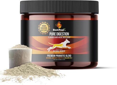 Best Paw Nutrition Dog & Cat Premium Probiotic Prebiotic & Digestive Enzymes 5 Billion CFU Organic Turmeric Coconut Oil Pure Pumpkin & Kelp for Healthy Bowels Gut & UTIs in Kuwait