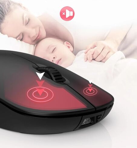 Silent USB Wired Mouse - 3-Button Ergonomic Computer Mouse with Precise Optical Design & Scrolling Wheel - Plug and Play PC Laptop for Windows, Mac - 1 Pack in Saudi Arabia
