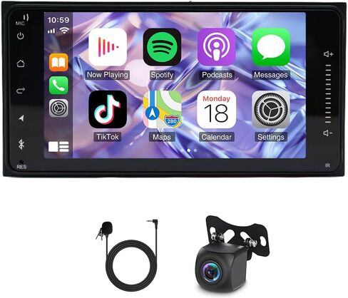 ستيريو سيارة مزدوج الدين لسيارة Toyota 4Runner JBL 2003-2009 مع CarPlay اللاسلكي وAndroid Auto، شاشة لمس IPS 7 بوصة Android 14 يدعم راديو السيارة بلوتوث WiFi GPS SWC FM RDS 2+32G in Kuwait