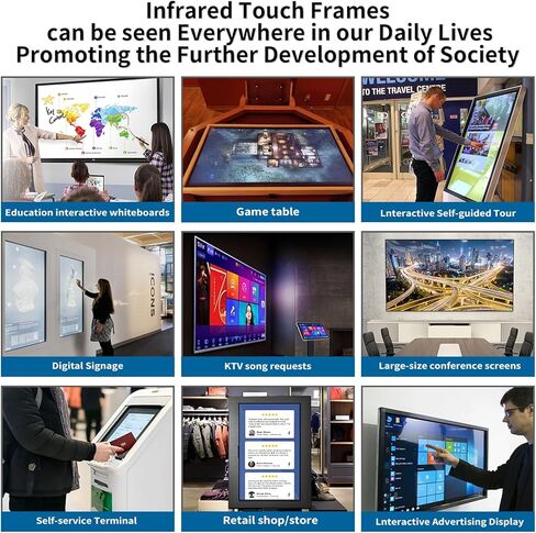 32 Inch 20 Points Infrared Touch Frame, Interactive USB Interface IR Touch Screen Overlay Use, Driver Free Intelligent, Suitable for Digital Signage in Saudi Arabia