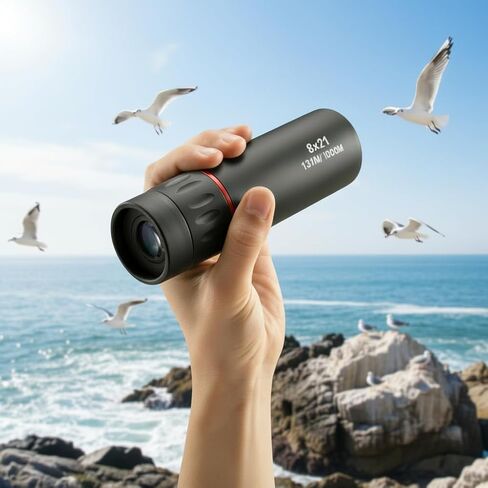 8x21 HD Monocular Telescope Optical, Mini Monoculars for Men Women,Clear Vision Pocket Scope & High Power, Outdoor Gear for Camping,Travel,Hunting, Sports in Saudi Arabia