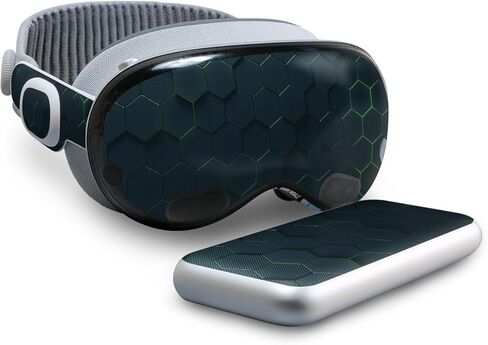جلد متوافق مع Apple Vision Pro - سداسي حمضي - غطاء لاصق واقٍ من الفينيل الفاخر 3M - سهل الاستخدام | صُنع في الولايات المتحدة الأمريكية بواسطة MightySkins in Kuwait