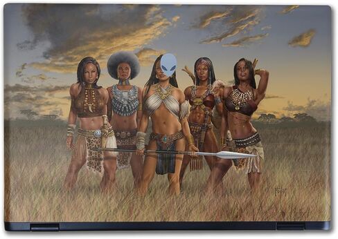 غلاف الكمبيوتر المحمول المتوافق مع Alienware M16 R2 (2024) - African Queens - غطاء لاصق واقٍ من الفينيل 3M ممتاز - سهل التطبيق | صُنع في الولايات المتحدة الأمريكية بواسطة MightySkins in Saudi Arabia
