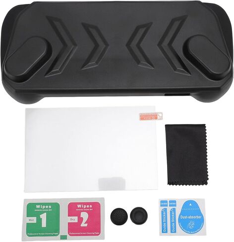 Protective Case Set for ROG Ally X (2024), Black TPU Gaming Console Cover with Stand, Screen Protector, Keycaps, Cleaning Kit in Saudi Arabia