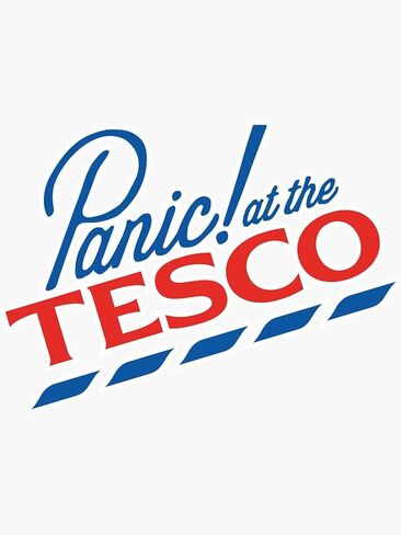 Panic at The Tesco - Sticker Graphic - Auto, Wall, Laptop, Cell, Truck Sticker for Windows, Cars, Trucks in Saudi Arabia