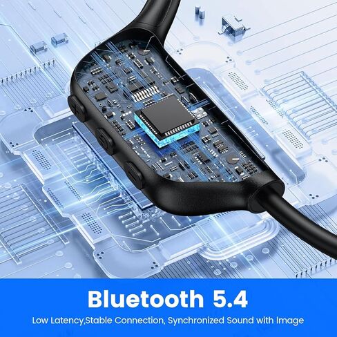 Swimming Headphone,IPX8 Waterproof Underwater Swim Headphones,Bluetooth 5.4 Bone Conduction Swimming Earbuds,Built-in 32G Memory,Open Ear Sport Earphones for Running Cycling in Kuwait