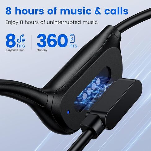 Swimming Headphone,IPX8 Waterproof Underwater Swim Headphones,Bluetooth 5.4 Bone Conduction Swimming Earbuds,Built-in 32G Memory,Open Ear Sport Earphones for Running Cycling in Kuwait