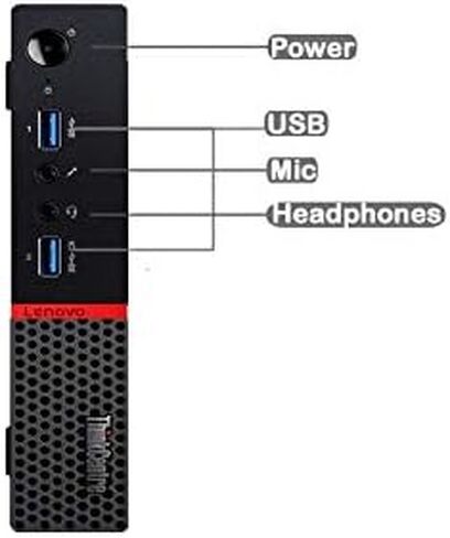 كمبيوتر مكتبي صغير LENOVO ThinkCentre M700، Intel Core i5-6500T حتى 3.1 جيجا هرتز، ذاكرة الوصول العشوائي 8 جيجا، 512 جيجا SSD، 4K 3-Monitor Support DisplayPort، VGA، HDMI، AC Wi-Fi، بلوتوث - Windows 11 Pro (متجدد) in Kuwait