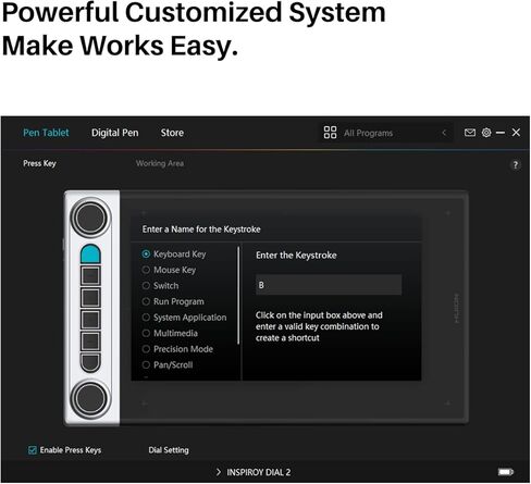 HUION Inspiroy Dial 2 10.5 x 6.56 بوصة لوح رسم رسومات لاسلكي بتقنية البلوتوث مع قلم مزدوج خالي من البطارية للفن الرقمي وقفاز كبير الحجم in Saudi Arabia