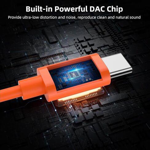 سماعات أذن سلكية USB C لهاتف iPhone 17 16 15 Pro Max، سماعات رأس من النوع C مع ميكروفون للتحكم في مستوى الصوت لهاتف Samsung S25 S24 S23 S22 S21 S20 FE Ultra، سماعات أذن داخل الأذن لإلغاء الضوضاء لجهاز iPad 10/Pixel 9 8 7، برتقالي in Kuwait
