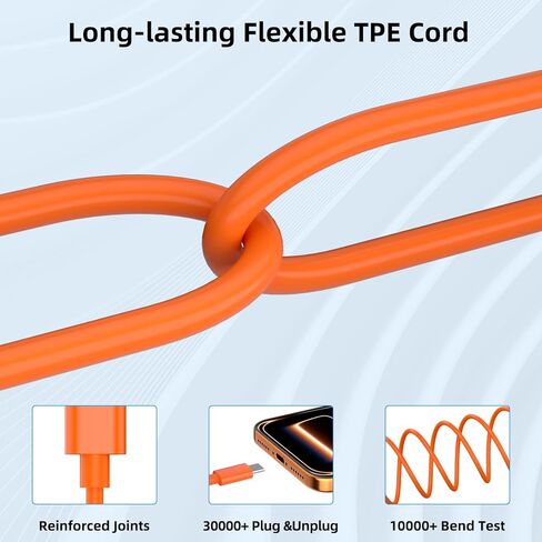 سماعات أذن سلكية USB C لهاتف iPhone 17 16 15 Pro Max، سماعات رأس من النوع C مع ميكروفون للتحكم في مستوى الصوت لهاتف Samsung S25 S24 S23 S22 S21 S20 FE Ultra، سماعات أذن داخل الأذن لإلغاء الضوضاء لجهاز iPad 10/Pixel 9 8 7، برتقالي in Kuwait