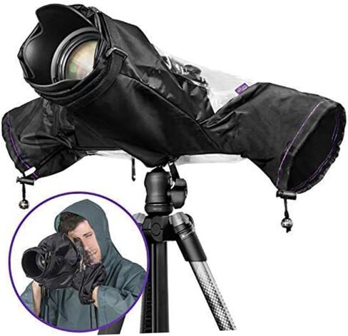 Veemoon Waterproof DSLR Camera Rain Cover Protective Sleeve with Lens Shield for Outdoor Photography, Dustproof Raincoat Accessory for Hunting and Birdwatching in Saudi Arabia