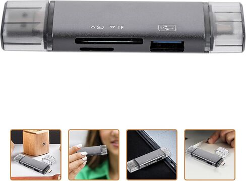 محول قارئ بطاقات الذاكرة 6 في 1 USB من النوع C للهواتف المحمولة، وبطاقات الذاكرة الصغيرة/القياسية المتوافقة مع USB 3.0 لملحقات الهاتف المحمول والكمبيوتر in Kuwait