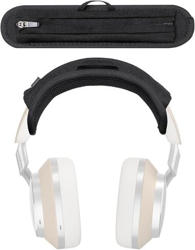 غطاء وسادة عصابة الرأس متوافق مع سماعات الرأس Bowers & Wilkins Px8، Px7 S3 S2e، P9، P7 فوق/على الأذن، وسادة ناعمة بسمك 6 مم لتخفيف الضغط، بدون سحاب منزلق متذبذب، مع حلقة تعليق in Kuwait