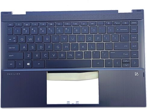 Replacement Upper Case Palmrest for HP Pavilion X360 14-DW 14T-DW Series Laptop Top Cover Keyboard Assembly L96524-001 6070B1744903 in Saudi Arabia