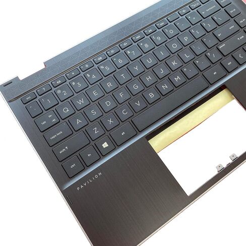 Replacement Upper Case Palmrest for HP Pavilion X360 14-DW 14T-DW Series Laptop Top Cover Keyboard Assembly L96524-001 6070B1744903 in Saudi Arabia