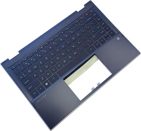 Replacement Upper Case Palmrest for HP Pavilion X360 14-DW 14T-DW Series Laptop Top Cover Keyboard Assembly L96524-001 6070B1744903 in Saudi Arabia