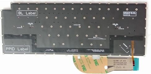 كمبيوتر محمول بديل بتصميم أمريكي مع لوحة مفاتيح بإضاءة خلفية لجهاز Dell XPS 15 9500 P91F 9510 9520، XPS 17 9700 P92F 9710، Precision 5550 5560 5750 5760 Series كمبيوتر محمول أسود 0MV93T in Saudi Arabia