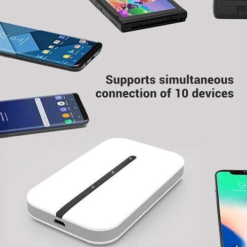Vikye Portable WiFi Hotspot, 4G 150Mbps Mobile Router with SIM Card Slot, for Travel Supports up to 10 Devices USB C Power in Saudi Arabia