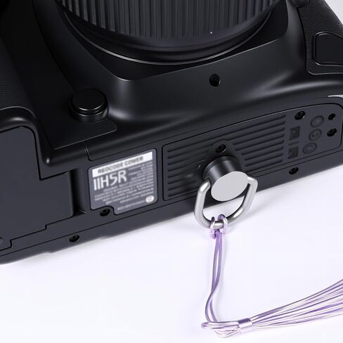 2 Pack D Ring Screw, 1/4"-20 Thread Camera Aluminum Alloy Fixing Screw with Rubber Padded Hinged Holder Quick Release Wrist Strap Sling Accessories for Tripod Camera, Selfie Stick, Gimbal (Silver) in Kuwait