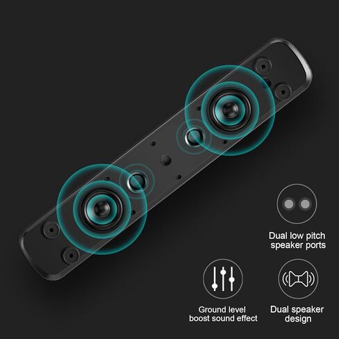 مكبرات صوت للكمبيوتر المكتبي، صوت ستيريو ثلاثي الأبعاد USB للكمبيوتر المحمول مع ضوء LED للتنفس، ميكروفون، مكبر صوت للمكتب والمنزل والألعاب in Kuwait