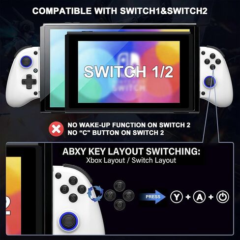 Megadream Mobile Gaming Controller for iPhone/Android/PC - iPad/Tablet (Up to 11in) - Cloud Game - NS-Switch|Swith 2 - Turn Your Phone into a Gaming Console - PS5/Xbox Remote Play Streaming, Call of Duty, Roblox, Turbo, White in Kuwait