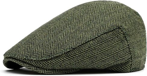 meioro Herringbone Flat Ivy Newsboy Cap for Men Classic Tweed Newsboy Hat Wool Blend Flat Cap Gatsby Cabbie Hats Ivy Caps in Saudi Arabia