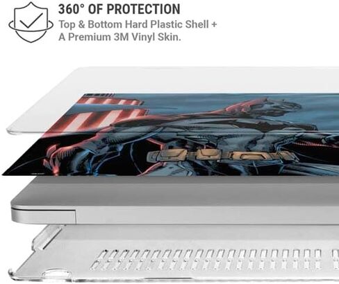 حقيبة كمبيوتر محمول Skinit بالإضافة إلى غلاف متوافق مع جهاز MacBook Air 15 بوصة (2023) - غطاء مرخص رسميًا من DC Comics Batman Future State #4 من تصميم Jim Lee in Kuwait