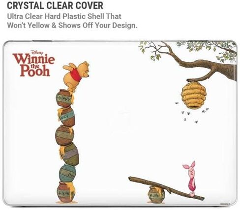 حقيبة كمبيوتر محمول Skinit بالإضافة إلى غلاف متوافق مع جهاز MacBook Air 15in (2023) - تصميم Disney Winnie The Pooh Honey Hive المرخص رسميًا in Saudi Arabia