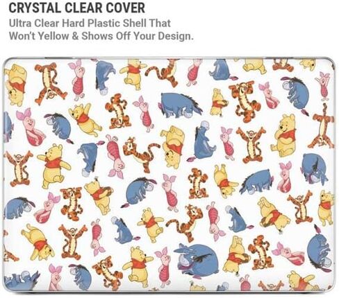 Skinit Laptop Case Plus Skin Compatible with MacBook Air 15in (2023) - Officially Licensed Disney Winnie The Pooh Character Pattern Design in Saudi Arabia